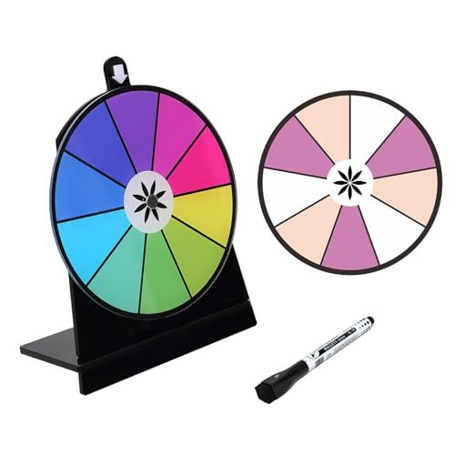 8 Inch Spinning Prize Wheel for Promotions with Stand - Black