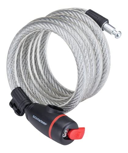 6ft Bicycle Cable Lock with Keys - Heavy Duty Steel & Vinyl Coating