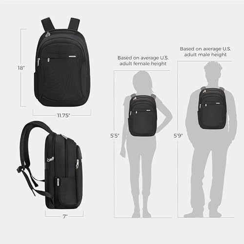 Travelon Anti-Theft Large Backpack with RFID & Locking Compartments - Black