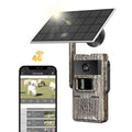 TKENPRO Camouflage Brown Trail Camera with Built-in 4G SIM & Unlimited Data - 2K Live Feed Night Vision