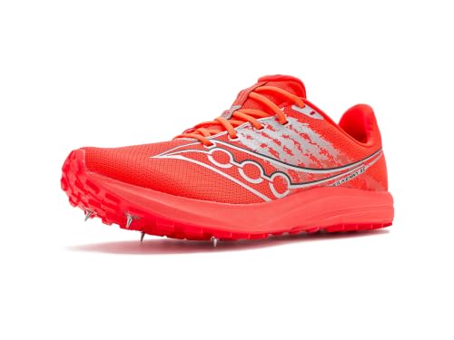 Saucony Kilkenny XC 10 Spike Unisex Adult, Size 10.5 Vizired/Silv - Lightweight Cross Country Shoes