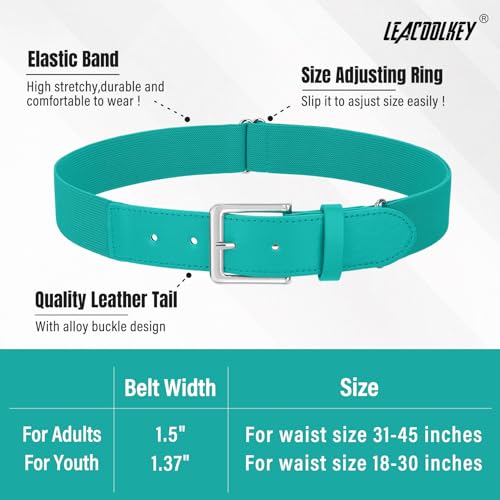 Youth Teal Baseball Belt and Socks Combo Set Breathable Softball Accessories
