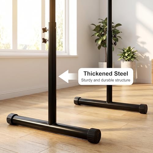 24.4 Inch Walking Pad Handle Bar Attachment with Phone & Cup Holder - Adjustable Safety Support