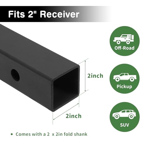 Leader Accessories 60x24x6 Inch Folding Hitch Cargo Carrier for 2-Inch Receiver