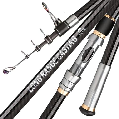 16.4 ft Telescopic Surf Fishing Rod Carbon 1-7oz 15-40lb Spinning Lake Beach