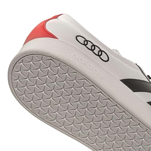 adidas VL Court Audi Motorsport Shoes - Chalk Pearl/Utility Black/Red - Unisex Sneakers