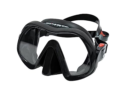 Atomic Venom Frameless Scuba Diving Mask Black - Ultra-Clear Lens, Rigid Silicone Skirt, Comfortable Fit
