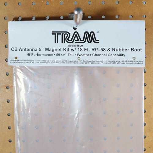 Tram Heavy-Duty 26-30 MHz CB Antenna Kit with Magnet Base & Coax Cable