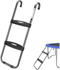 HBTower Trampoline Ladder - Wide Steps & Universal Hook - UV Treated Steel, 220 lbs Capacity