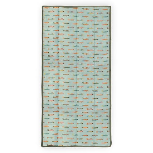 Little Unicorn Minnow Pond 5'x7' Outdoor Family Picnic & Beach Blanket, Water-Resistant & Compact