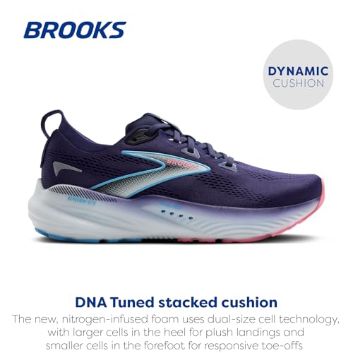 Brooks Women’s Glycerin GTS 22 Supportive Running Shoes - 8X-Wide Blue Ribbon/Peacoat/Dianthus
