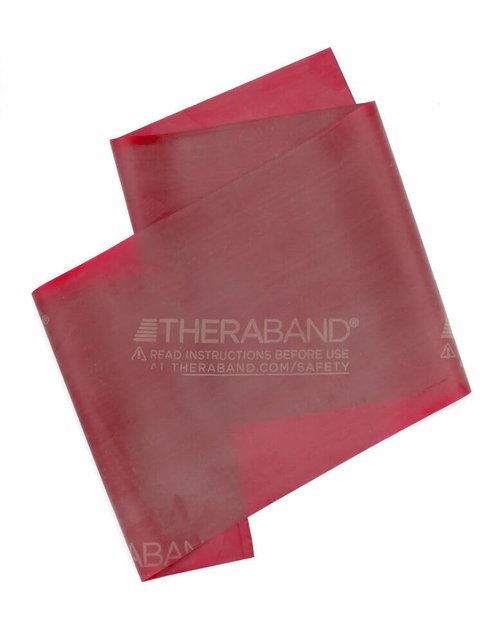Theraband 20960 Professional Latex Elastic Fitness Band for Upper & Lower Body Exercise and Physical Therapy, Beginner Level 3, 5' Length, Medium, Red