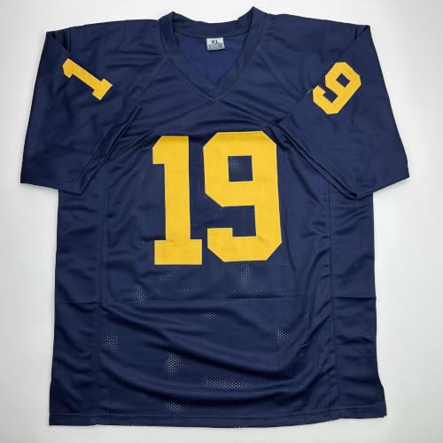 Men's College Football Jersey with Facsimile Autograph - Bryce Underwood Michigan XL
