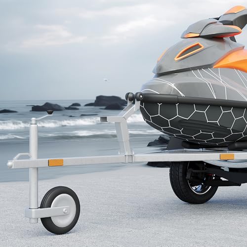Boat Trailer Winch Stand with Adjustable Height & Trailer Rollers - Heavy Duty Steel