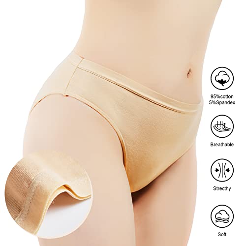 Girls Dance Gymnastic Briefs Underwear Nude 8-12 Years Pack of 3