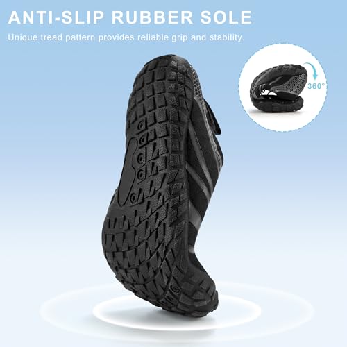 Water Shoes for Women and Men Quick-Dry Aqua Shoes - Black 8 Women / 6.5 Men