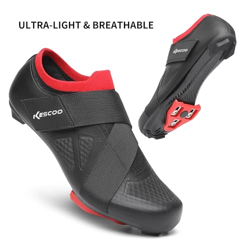 Unisex Cycling Shoes for Peloton Bike SPD Compatible 12 Women / 10 Men Black