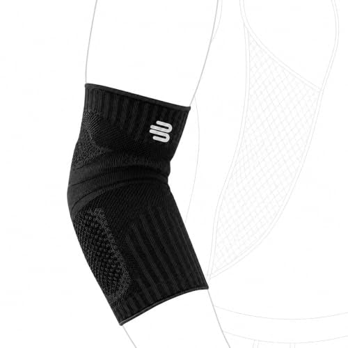 Elbow Support Brace for Sports, All Black, Medium - Bauerfeind