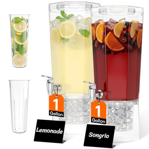 Lifewit 1 Gallon Drink Dispenser with Fruit Infuser - Small 1 Gal / 2