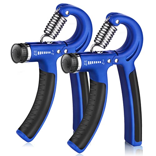 Blue Hand Grip Strength Trainer with Adjustable Resistance - 2 Pack