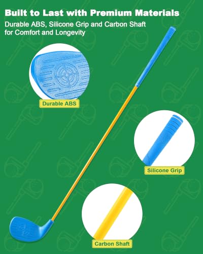 4 Pack Backyard Golf Clubs for Adults, Oversized 36" Carbon Shaft Set, Blue