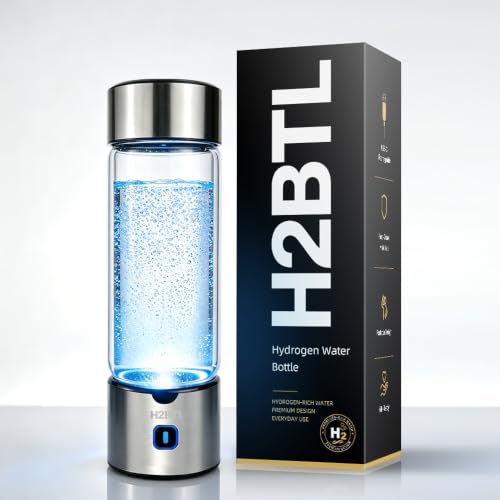 Hydrogen Water Bottle Generator 460ml Portable Silver Electrolysis Machine
