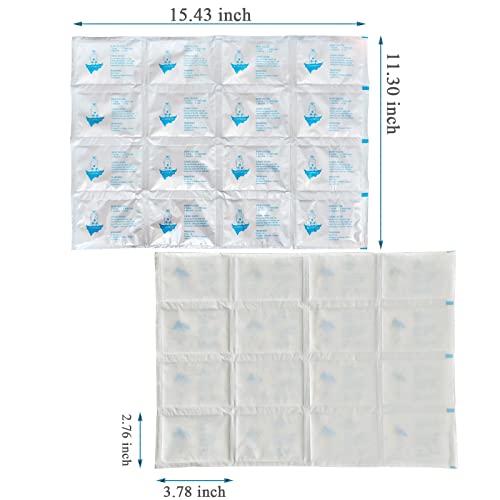 Reusable Ice Packs for Shipping & Cold Food Storage - White, 5 Sheets x 16 Large Ice Cells