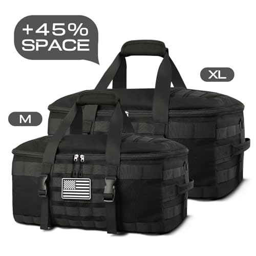 Black Extra Large Tactical Duffle Bag with Shoe Compartment & Multiple Pockets