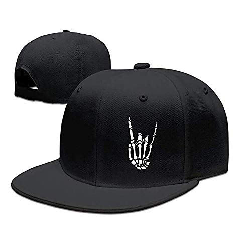 Adjustable Snapback Baseball Cap for Men Boys Skateboard Trucker Hat Black