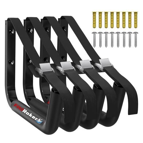 Wall Mounted Kayak Storage Rack with Square Tube Design - 120LB Capacity