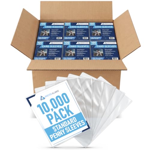 Invested Alliance Standard 10,000 Count Thick & Premium Card Sleeves for Baseball & Football Trading Cards