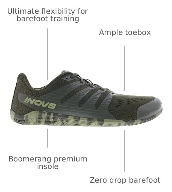 Men's Bare-XF Barefoot Training Shoes - Dark Green & Grey, Size 10.5
