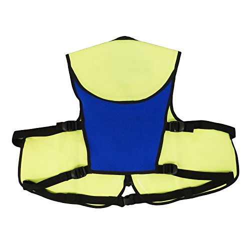 Kids Snorkel Vest Neon Yellow with Mesh Pockets - Youth Safety Gear 100lbs Capacity