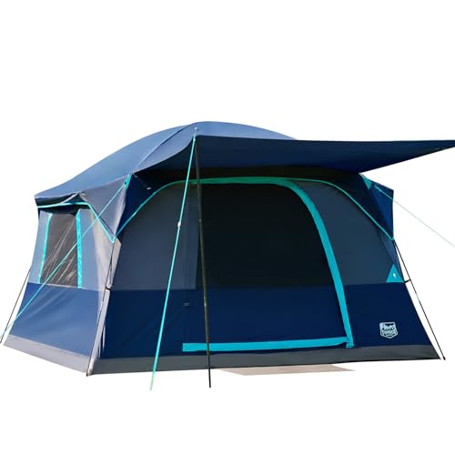 Timber Ridge 6-Person Cabin Tent with Vertical Walls, Porch & Ventilation