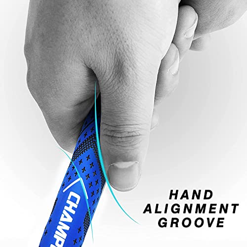 Oversize Golf Grip Set Blue - 13 Pack with Solvent, Tapes, Clamp & Blade