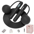 YOTTOY Cordless & Weighted Jump Rope for Adults - Black