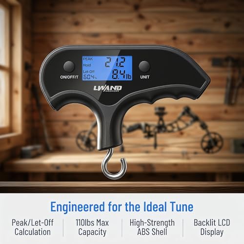 Digital Bow Scale 110lbs for Compound and Recurve Bows - Lightweight & Portable