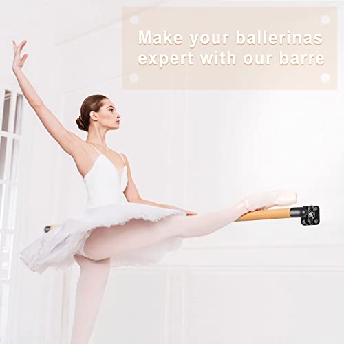 Dolibest 3 FT Wall-Mounted Wooden Ballet Barre for Home & Studio Stretch Workout
