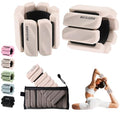 Begej Ankle & Wrist Weights Set of 2 - Beige 2 lb Pair Adjustable for Pilates Walking