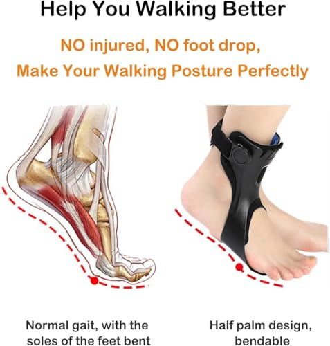AFO Drop Foot Brace Large Right Support with Inflatable Airbag for Hemiplegia Walking Aid