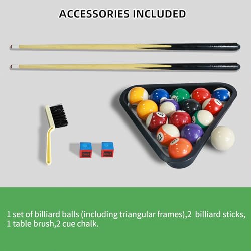36 Inch Portable Mini Pool Table with Accessories for Home Entertainment