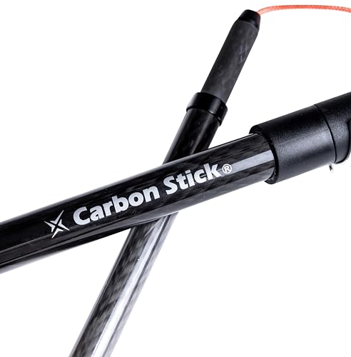 X Carbon Tech Carbon Fiber Wading Staff with Cork Handle - 3-Piece Z-Fold Design