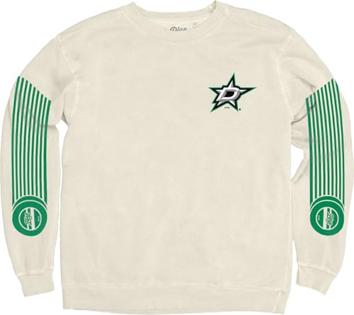 NHL Crewneck Sweatshirt - Blue 84 Dallas Stars Medium Ivory Unisex
