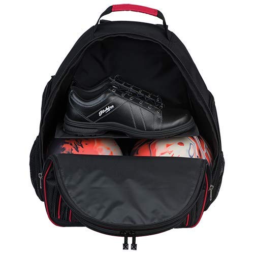 KR Strikeforce Royal Flush Deuce 2-Ball Bowling Backpack Black/Red Holds 2 Balls Shoes Accessories
