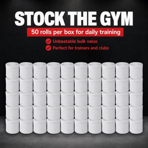 Ringside Boxing Hand Wrap Gauze Rolls 50 Pack 2x15 Yards Professional Support