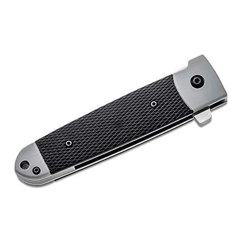 Razor-Sharp Folding Knife with Tanto Blade, Locking Spring Leaf Lock, Griv-Ex Handle
