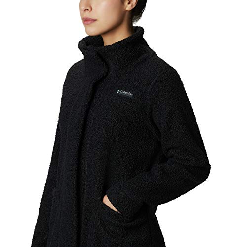 Columbia X-Small Black Panorama Sherpa Long Jacket - Cozy Winter Coat