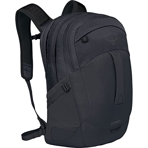 Osprey Comet Laptop Backpack - One Size Black - Recycled Nylon, 16" Laptop Compartment