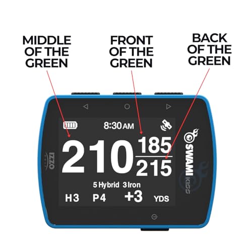 Izzo Swami KISS 2.0 Handheld Golf GPS Rangefinder Blue with Magnetic Attachment