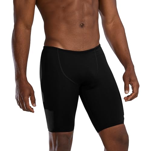 Men's Durafast Elite Solid Swim Jammer Black 34 - Chlorine Proof & Fast-Drying